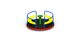 Karuzela tarczowa z siedzeniami